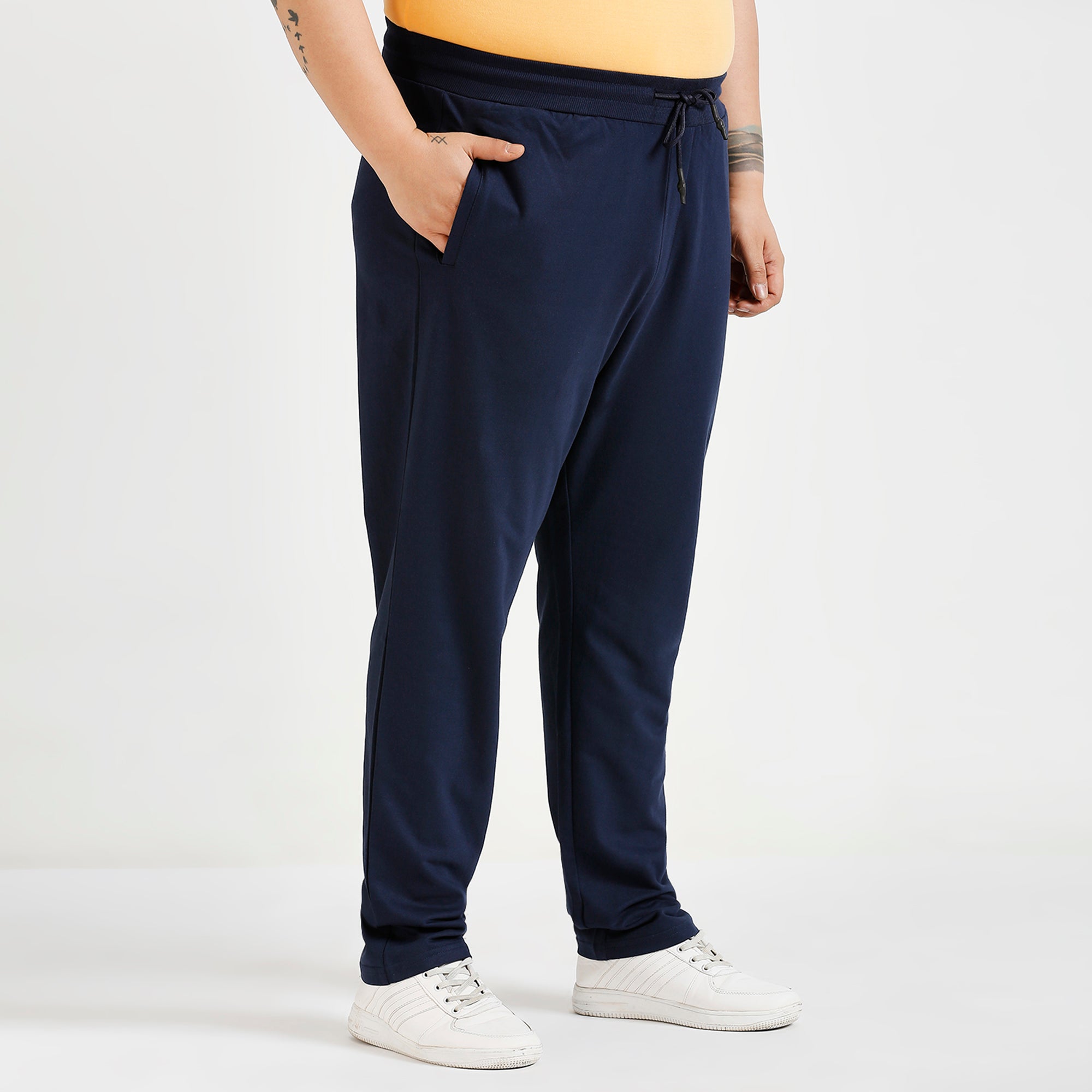Plus Size Track Pant | 100% Cotton | Navy