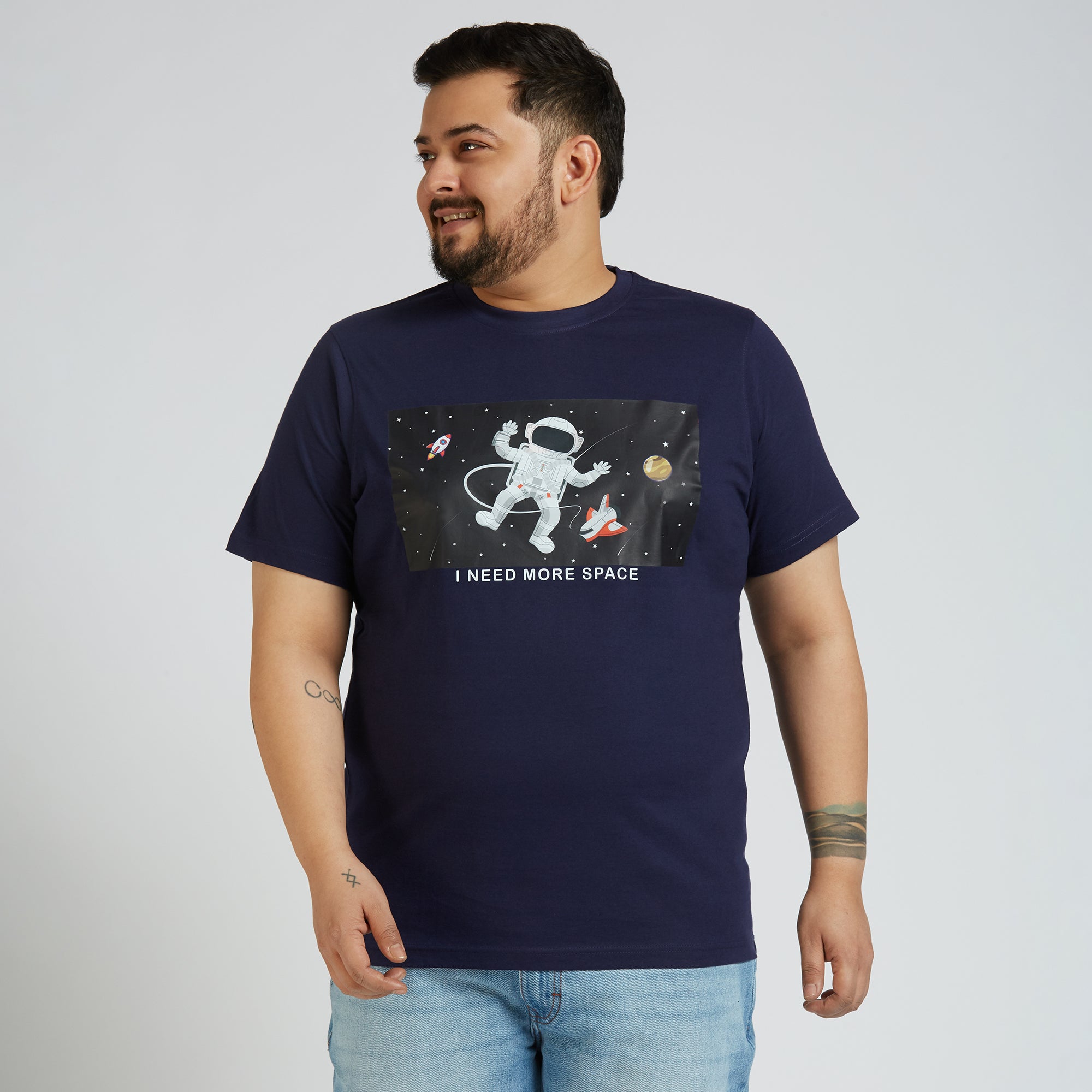 Plus Size Graphic T-shirt | 4XL - 10XL | Navy
