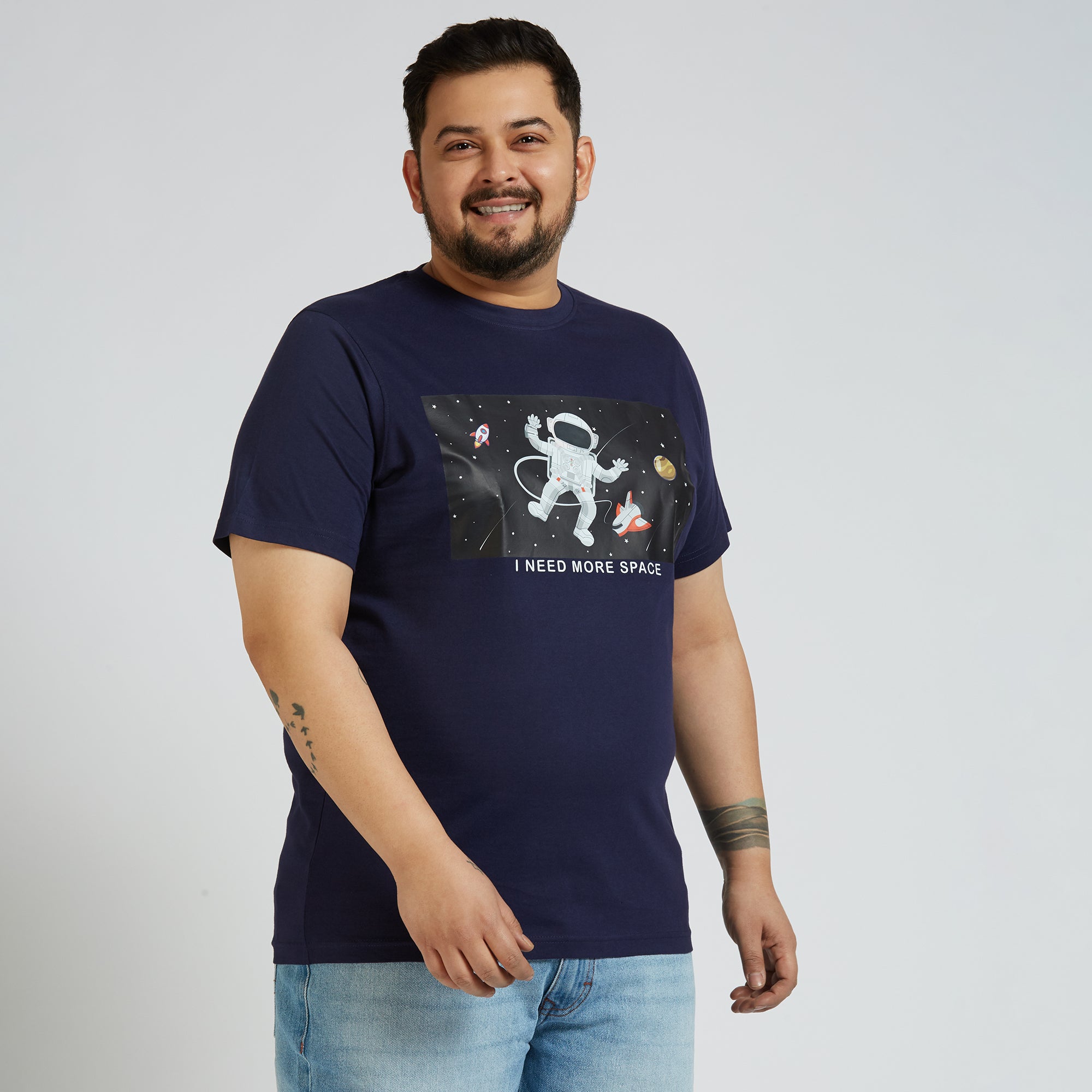 Plus Size Graphic T-shirt | 4XL - 10XL | Navy