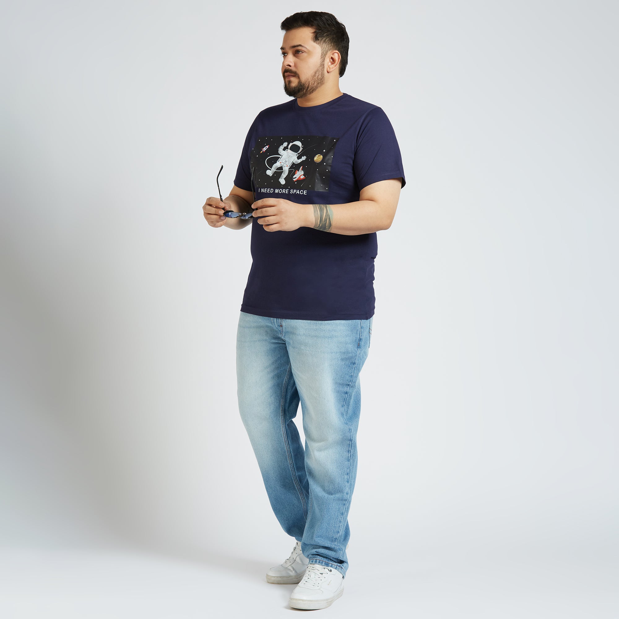 Plus Size Graphic T-shirt | 4XL - 10XL | Navy