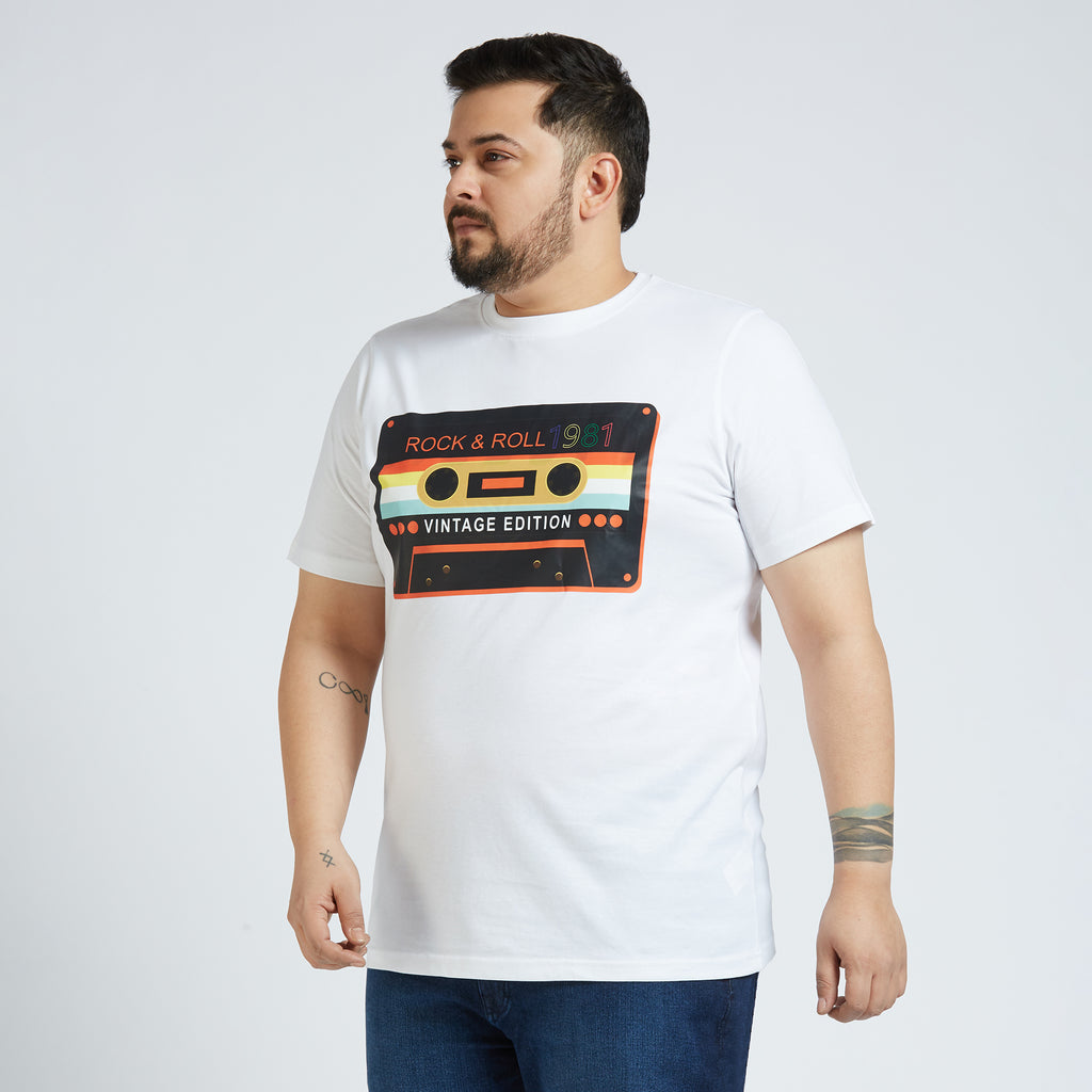 Plus Size Graphic T-shirt | 4XL - 10XL | White