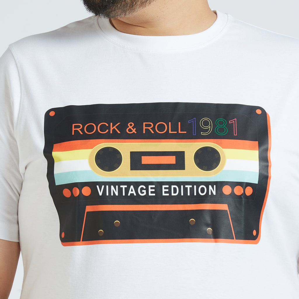 Plus Size Graphic T-shirt | 4XL - 10XL | White