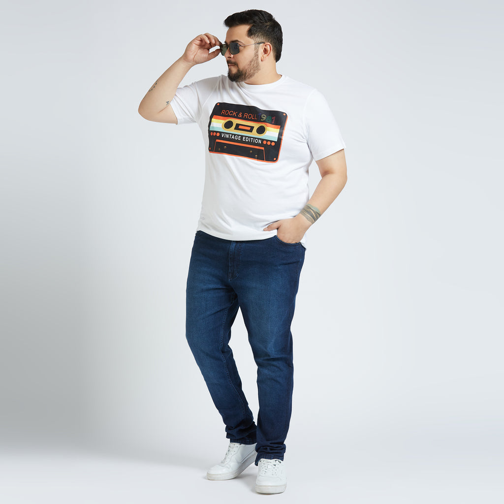Plus Size Graphic T-shirt | 4XL - 10XL | White