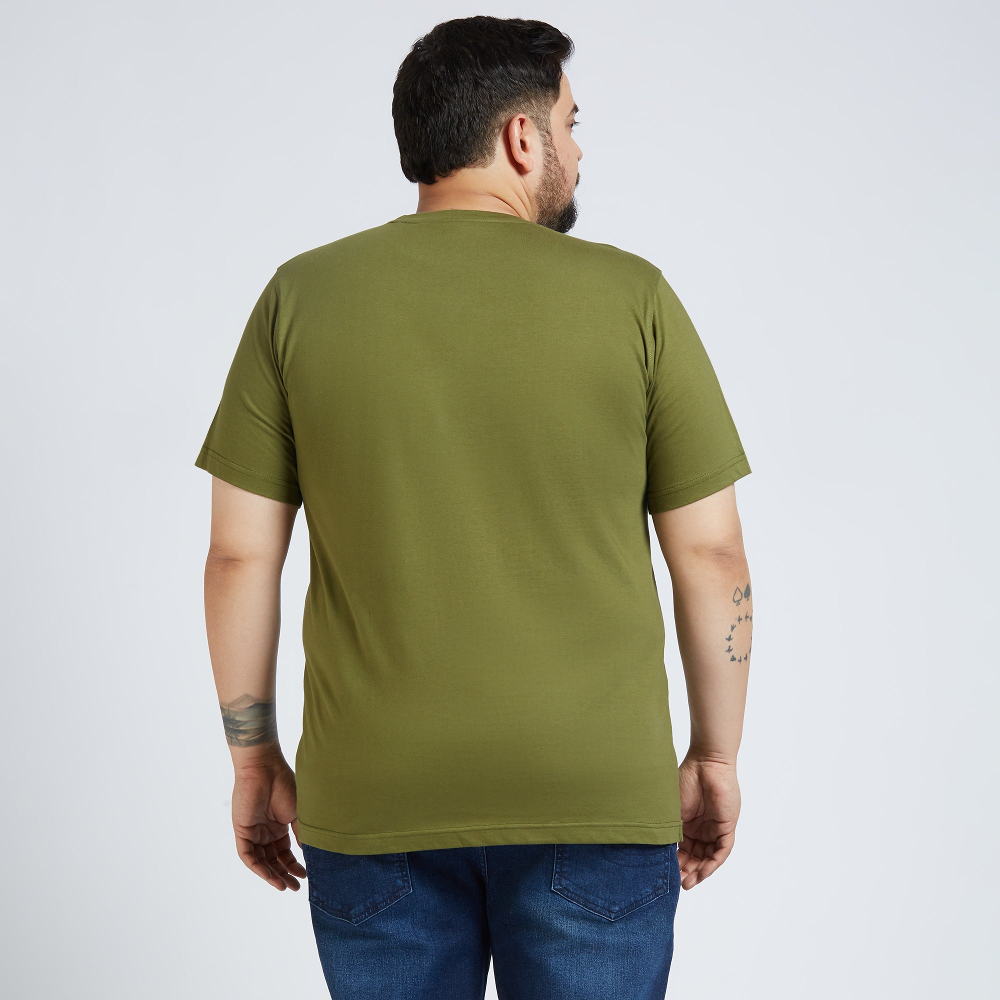 Plus Size Graphic T-shirt | 4XL - 10XL | 100% Cotton | Olive