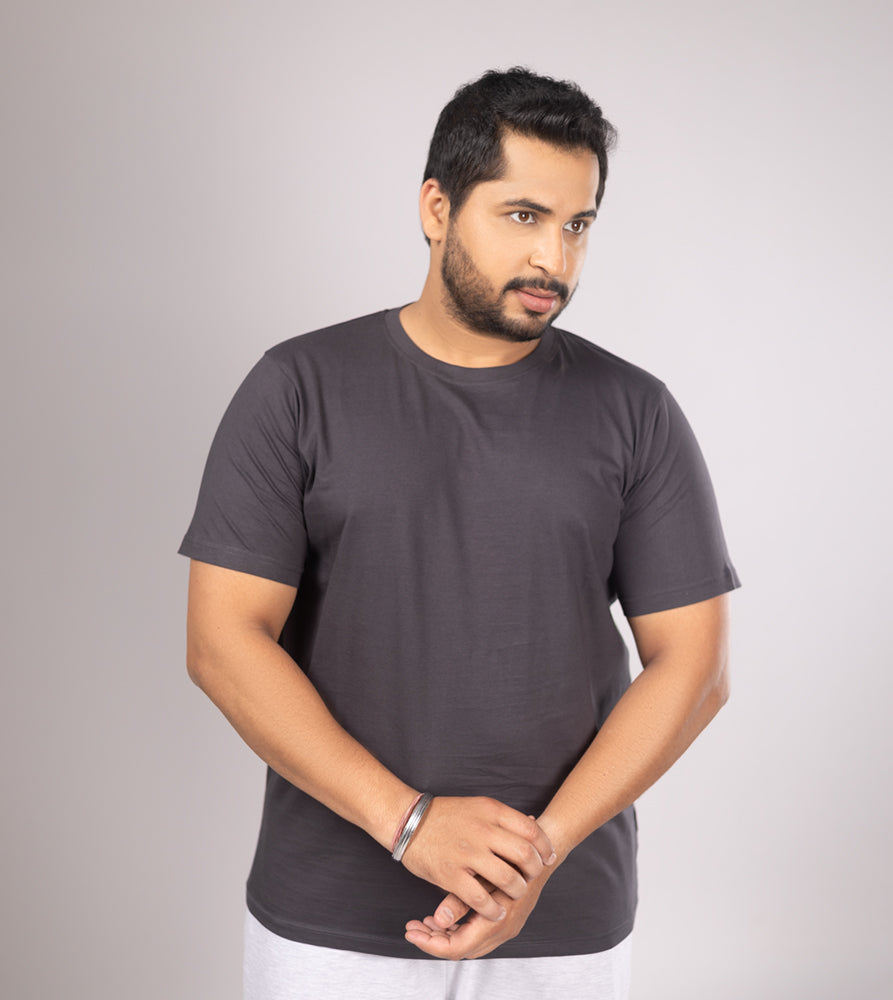 Plus Size Core T-shirt | 4XL - 10XL | 100% Cotton | Grey