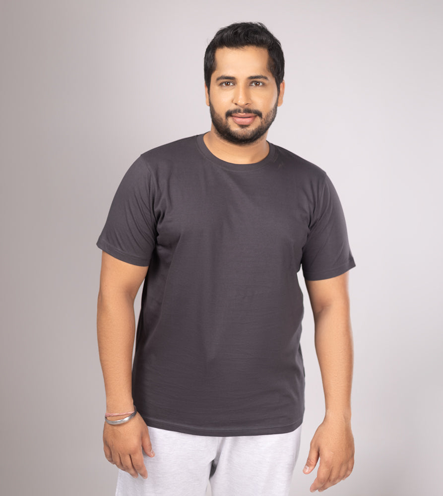 Plus Size Core T-shirt | 4XL - 10XL | 100% Cotton | Grey
