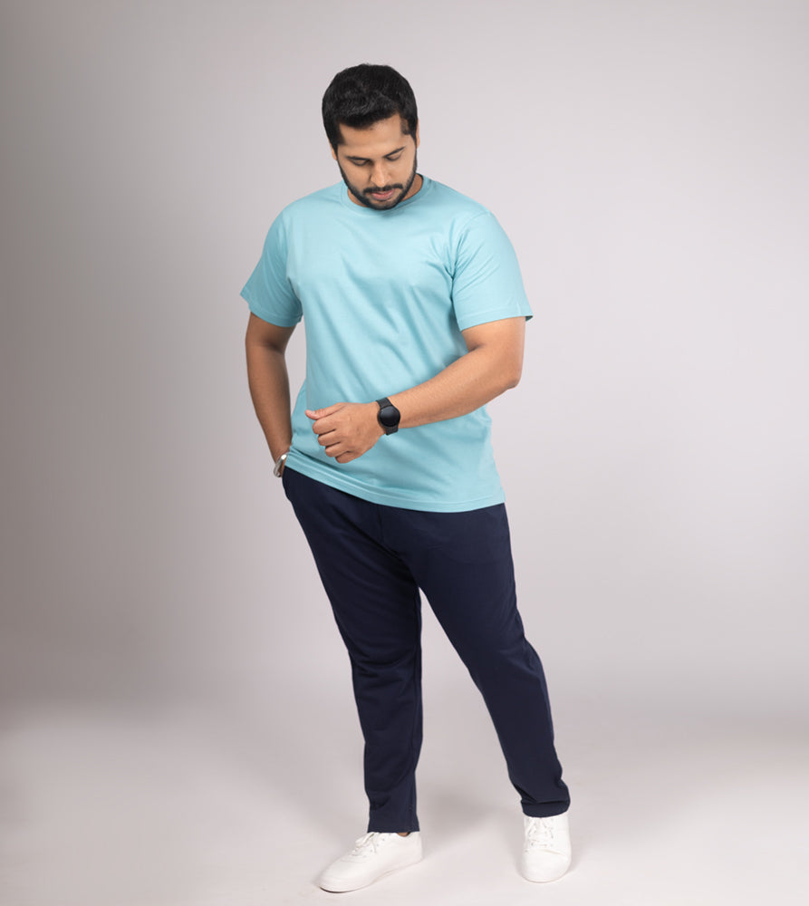 Plus Size Core T-shirt | 4XL - 10XL | 100% Cotton | Blue
