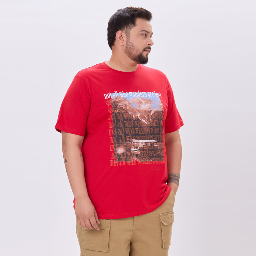 Plus Size Graphic T-shirt | 4XL - 10XL | Red