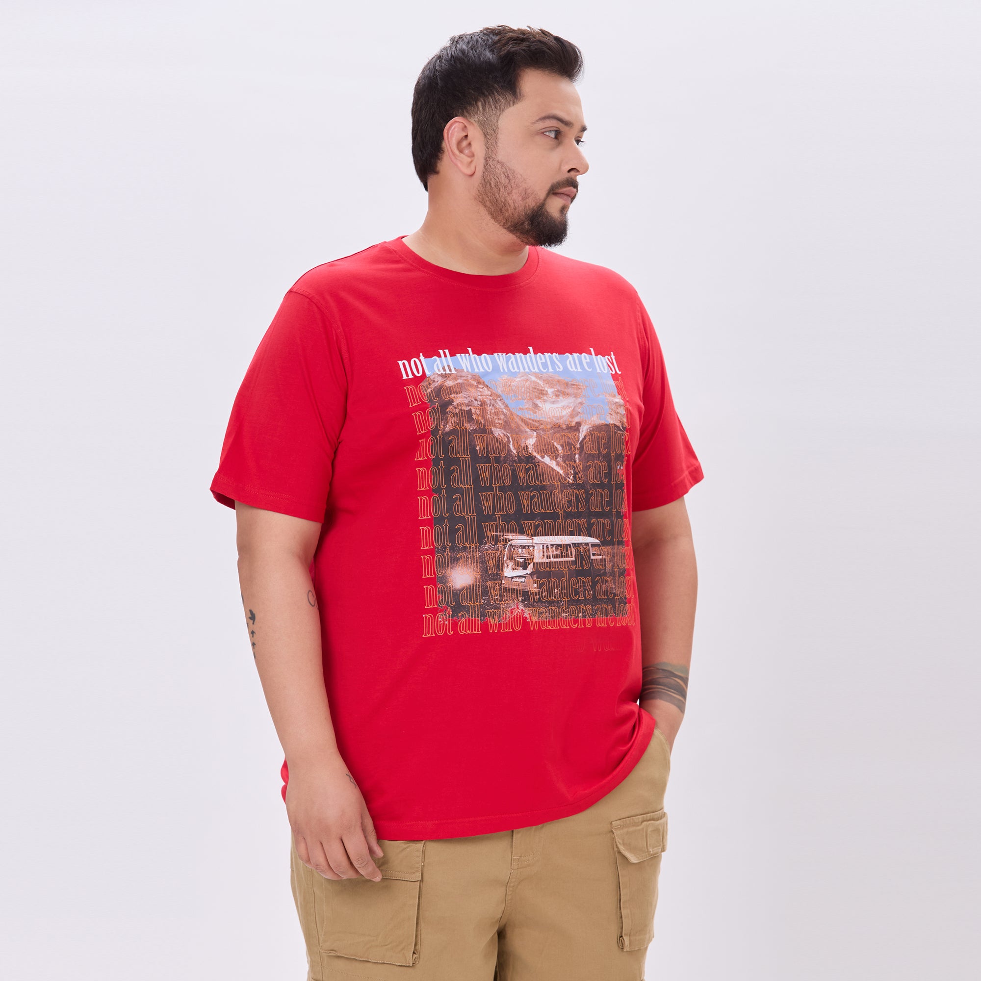 Plus Size Graphic T-shirt | 4XL - 10XL | Red
