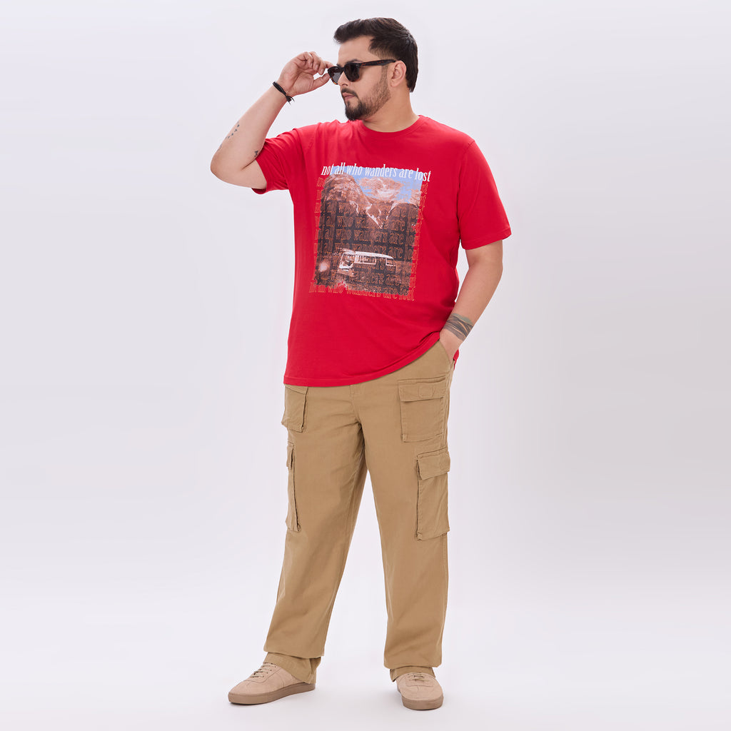 Plus Size Graphic T-shirt | 4XL - 10XL | Red