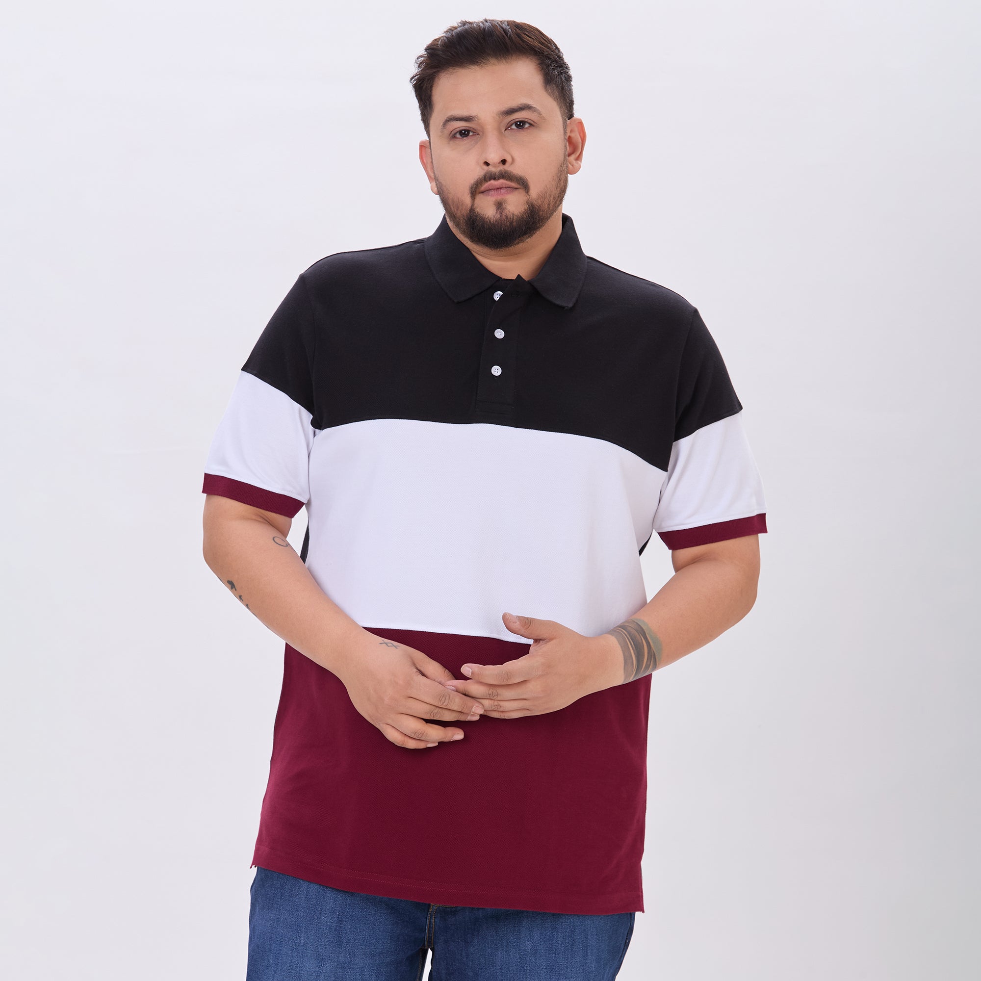 Plus Size Polo T-Shirt | 4XL-10XL | 100% Cotton | Multicolour