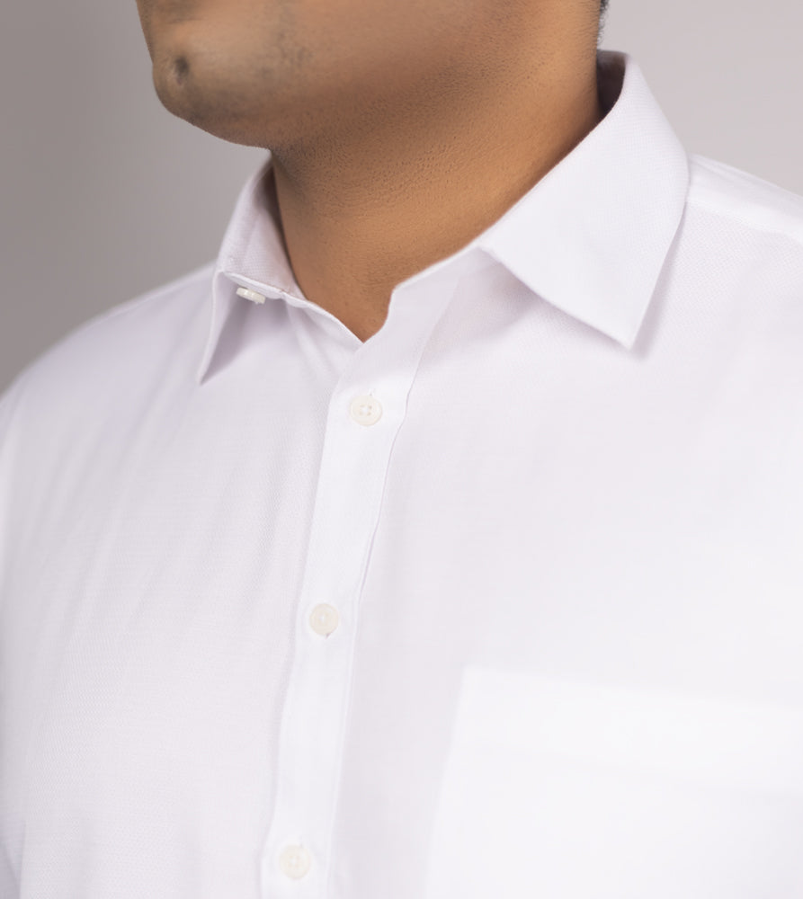 Plus Size Formal Shirt | 4XL - 10XL | 100% Cotton | White
