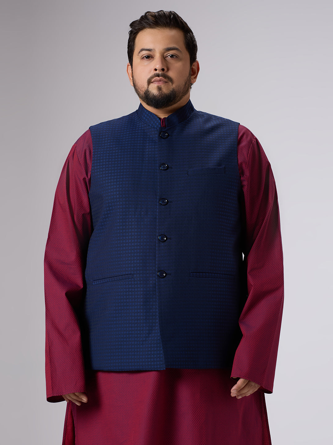 Plus Size Waist Coat | 4XL - 10XL | Blue