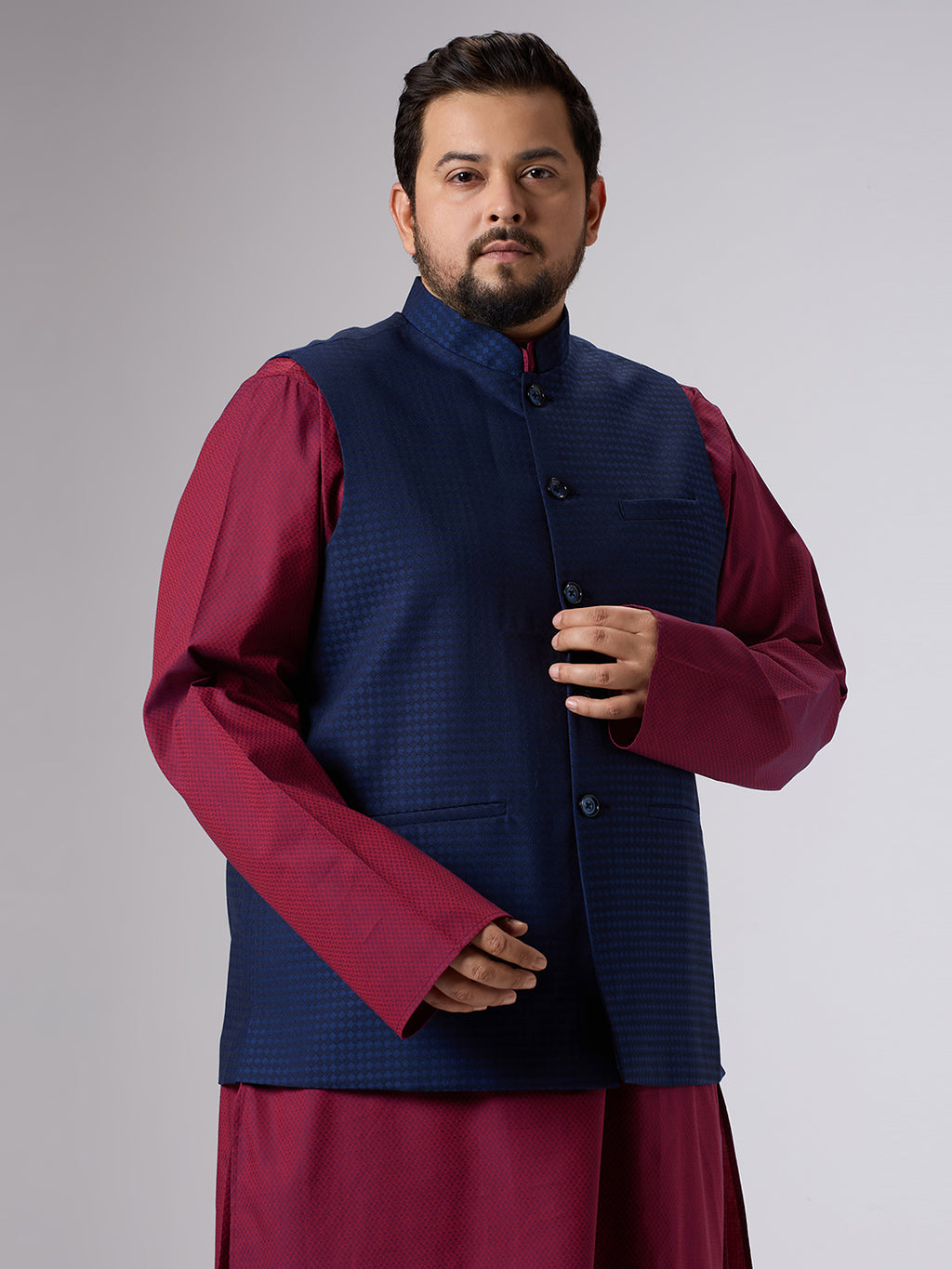 Plus Size Waist Coat | 4XL - 10XL | Blue