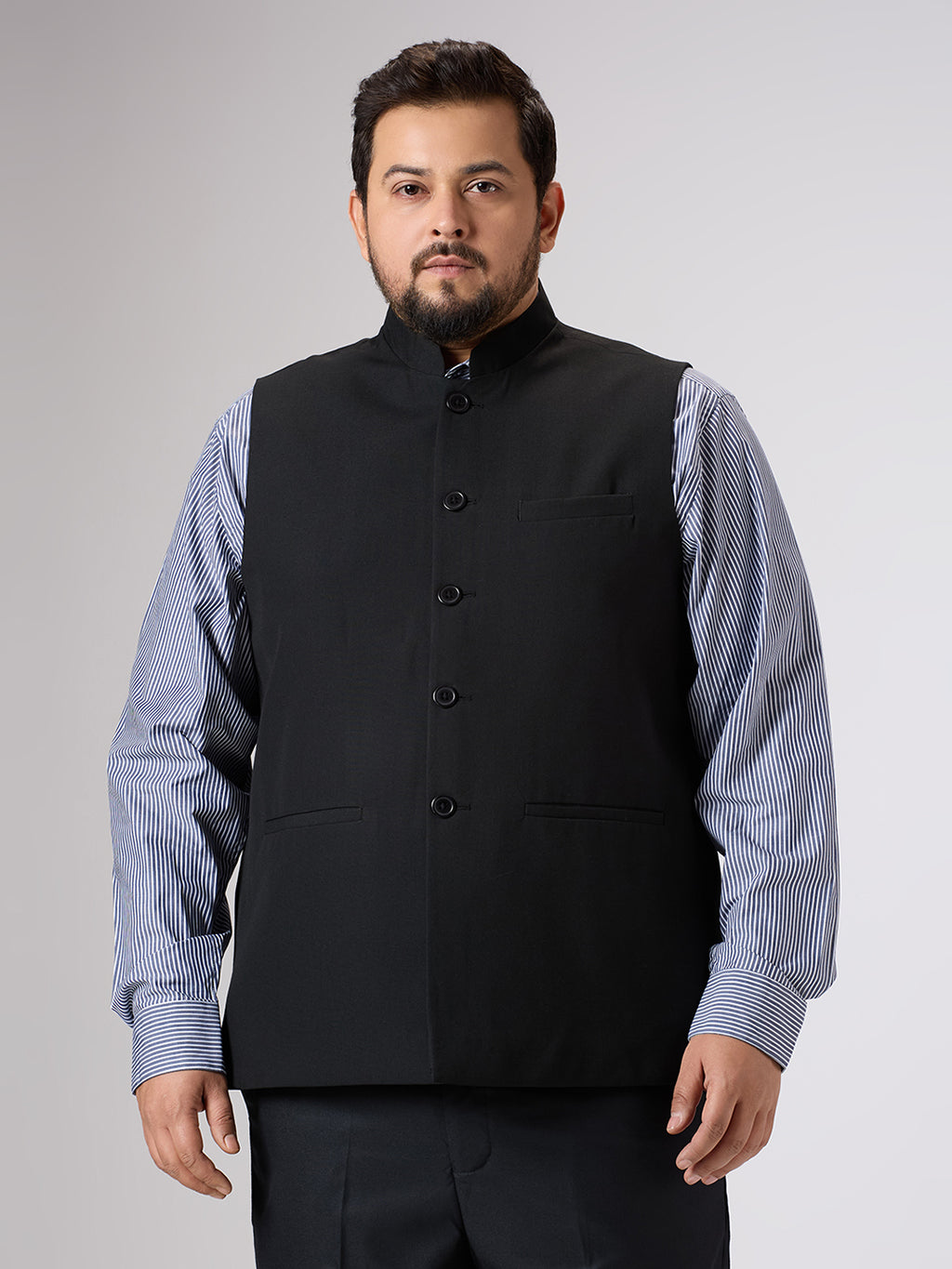 Plus Size Waist Coat | 4XL - 10XL | Black