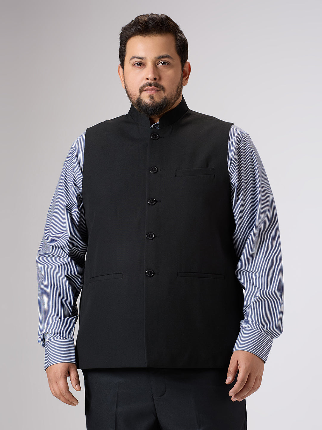 Plus Size Waist Coat | 4XL - 10XL | Black