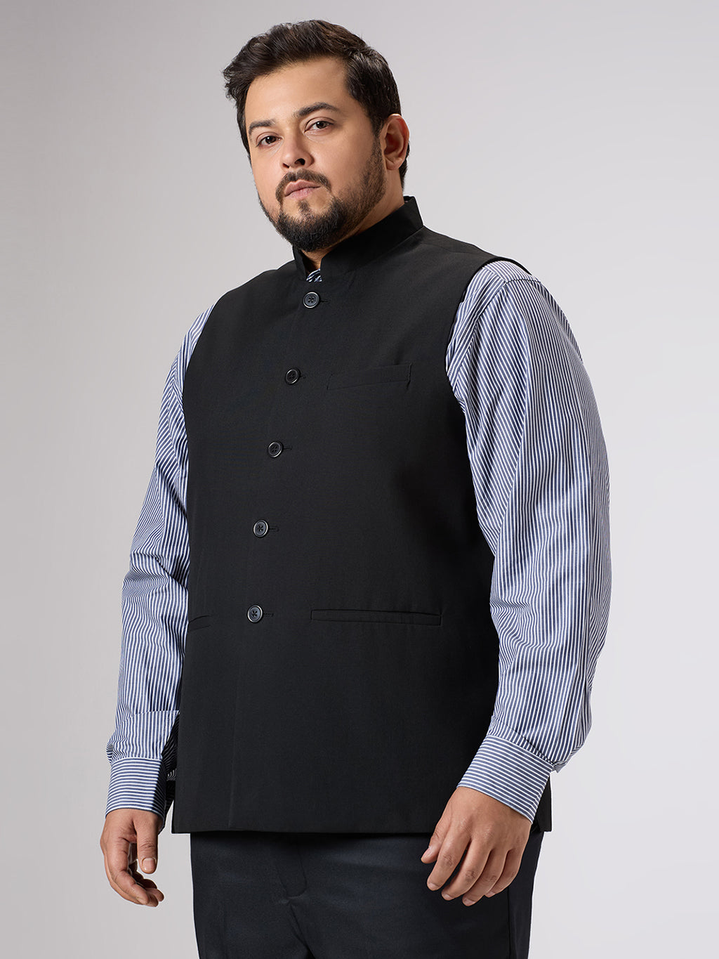 Plus Size Waist Coat | 4XL - 10XL | Black