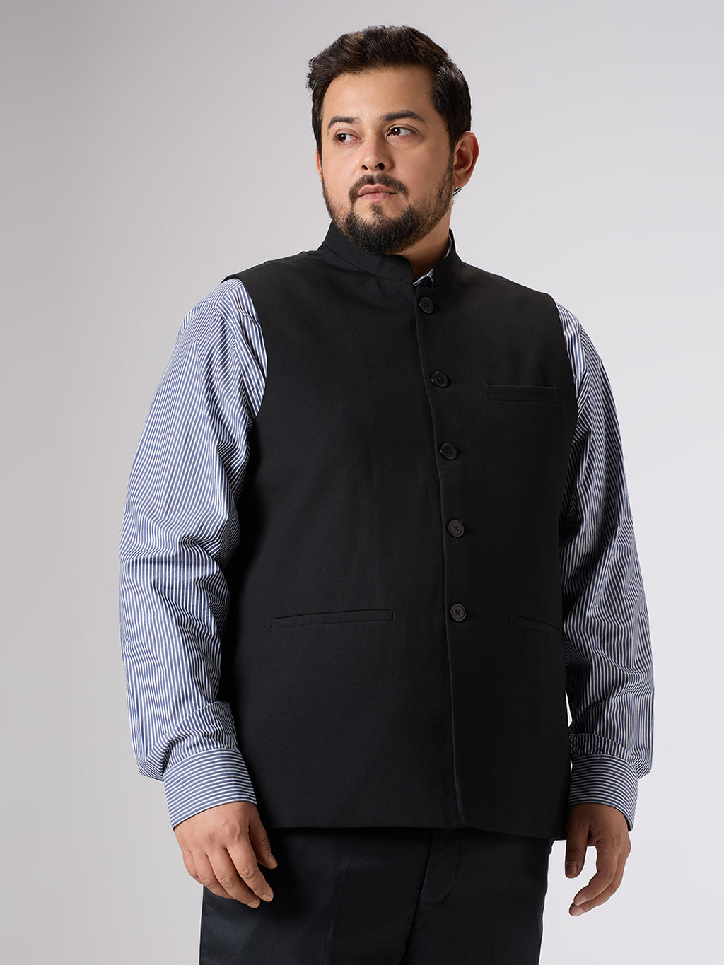 Plus Size Waist Coat | 4XL - 10XL | Black