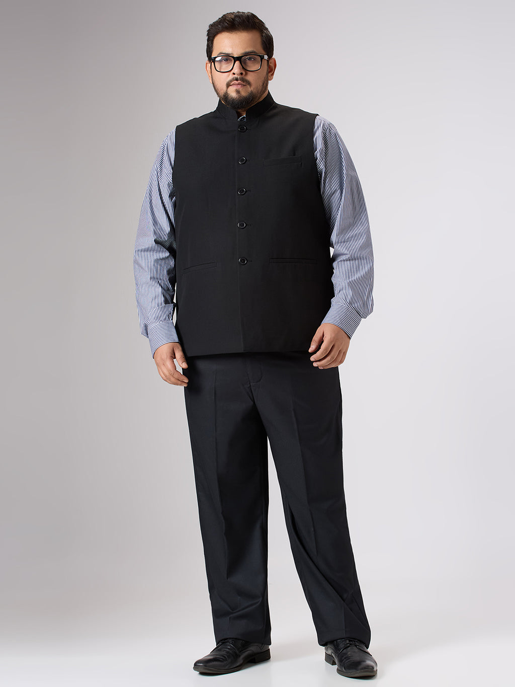 Plus Size Waist Coat | 4XL - 10XL | Black