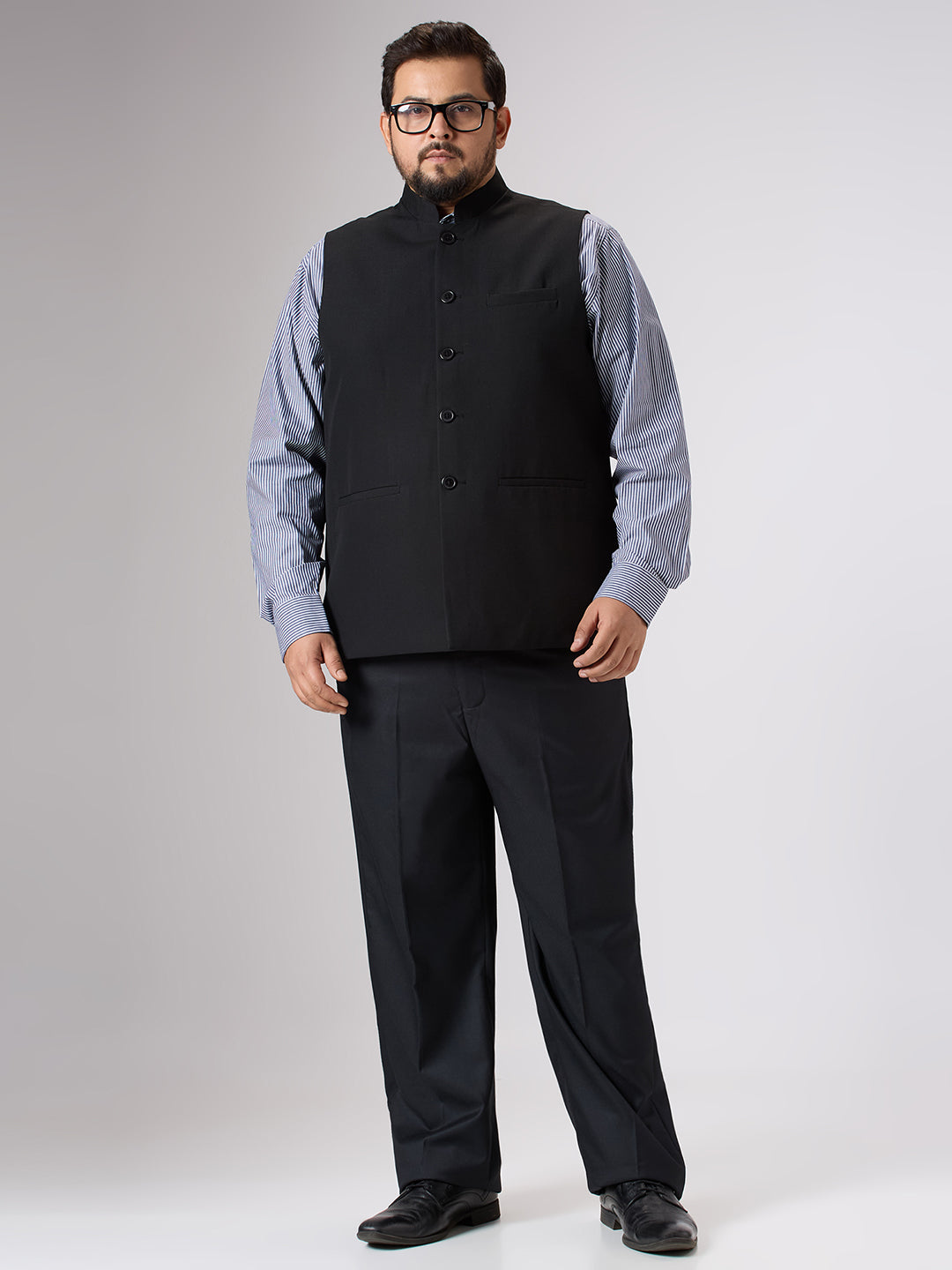 Plus Size Waist Coat | 4XL - 10XL | Black