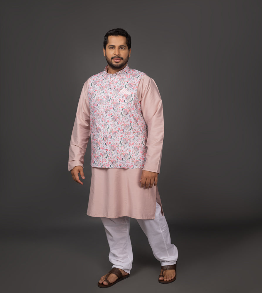 Plus Size Waist Coat | 4XL - 9XL | Off White