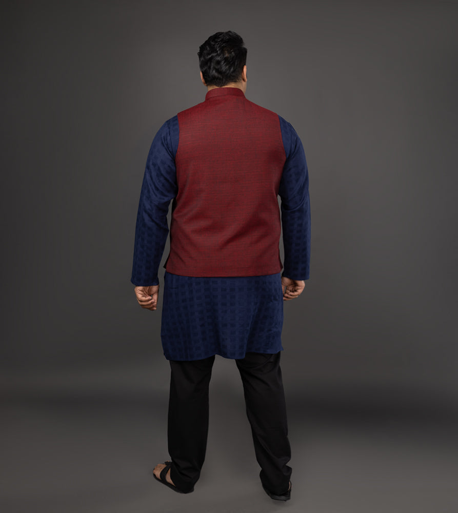 Plus Size Waist Coat | 4XL - 9XL | Maroon