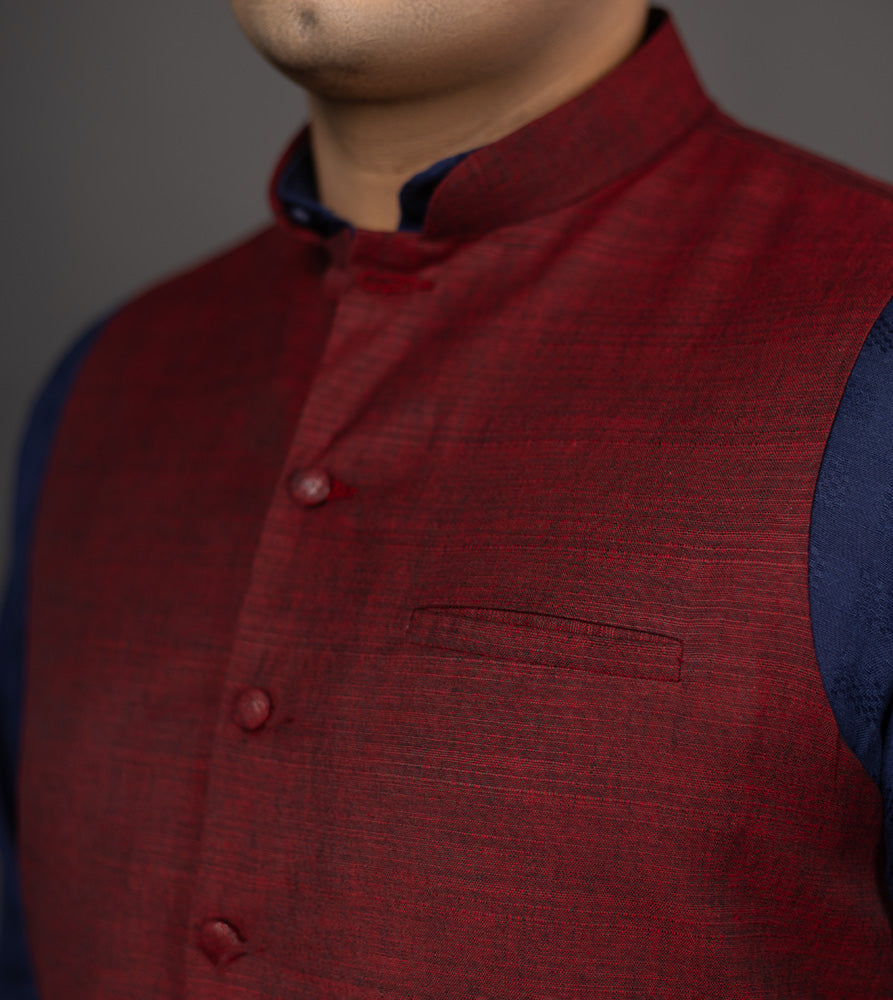 Plus Size Waist Coat | 4XL - 9XL | Maroon