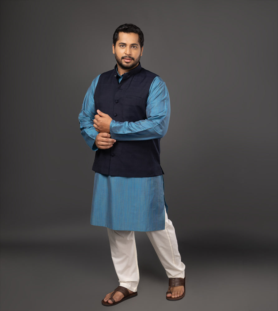 Sizeupp | Plus Size  Waist Coat For Men | 4XL - 9XL |  | Solid | Navy