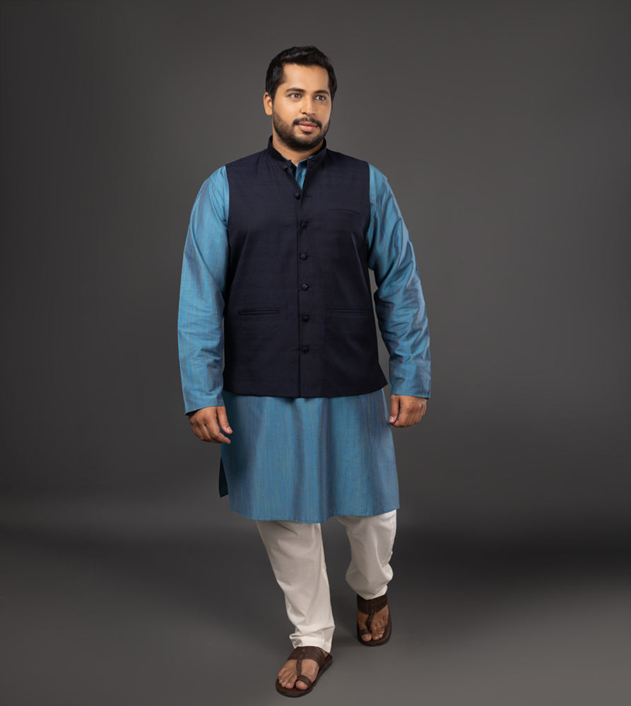 Sizeupp | Plus Size  Waist Coat For Men | 4XL - 9XL |  | Solid | Navy