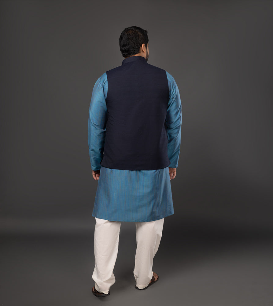 Sizeupp | Plus Size  Waist Coat For Men | 4XL - 9XL |  | Solid | Navy