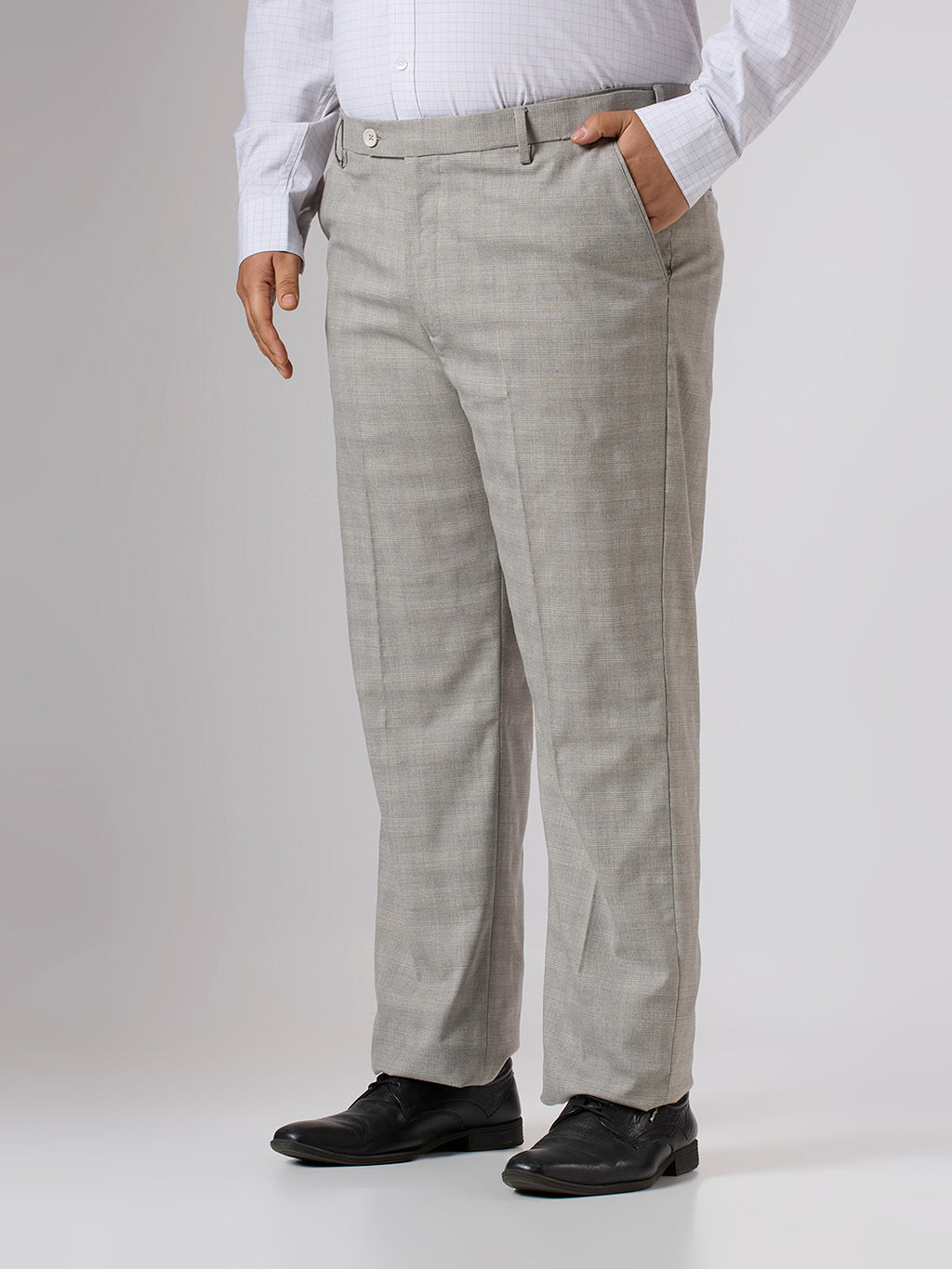 Plus Size Formal Trouser | Oatmeal Grey