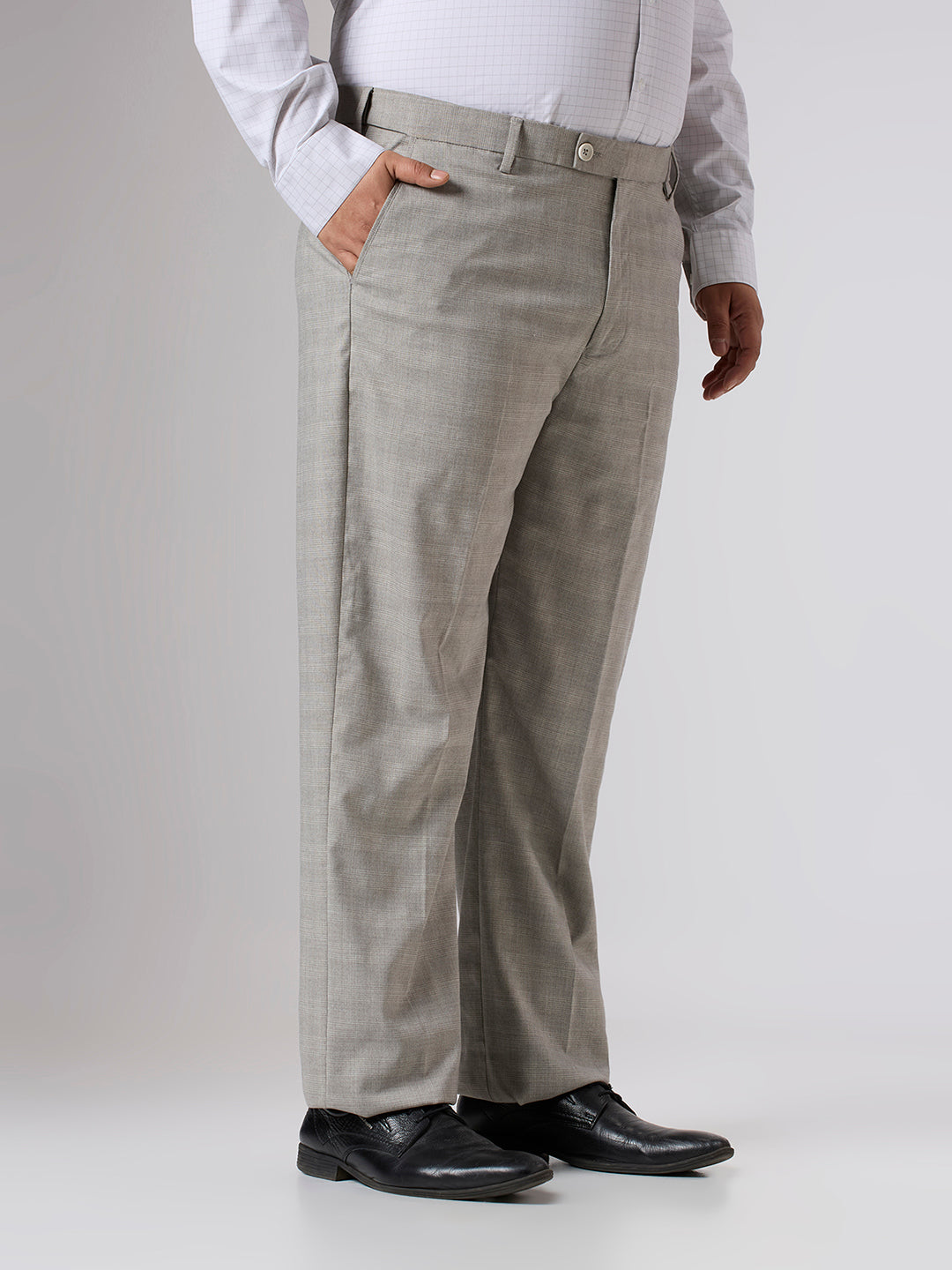 Plus Size Formal Trouser | Oatmeal Grey