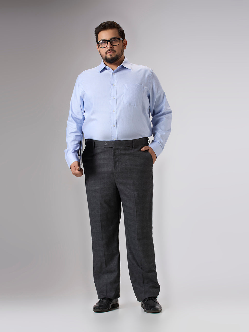 Plus Size Formal Trouser | Dark Grey