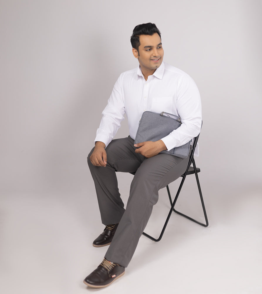 Plus Size Formal Trouser | Grey