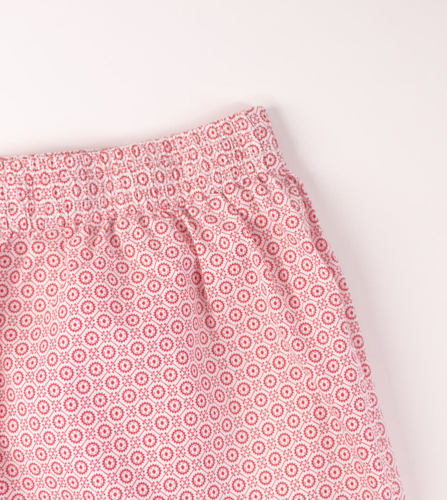 Sizeupp | Plus Size  Boxer For Men | 34" - 38" | 100% Cotton | Print | Red