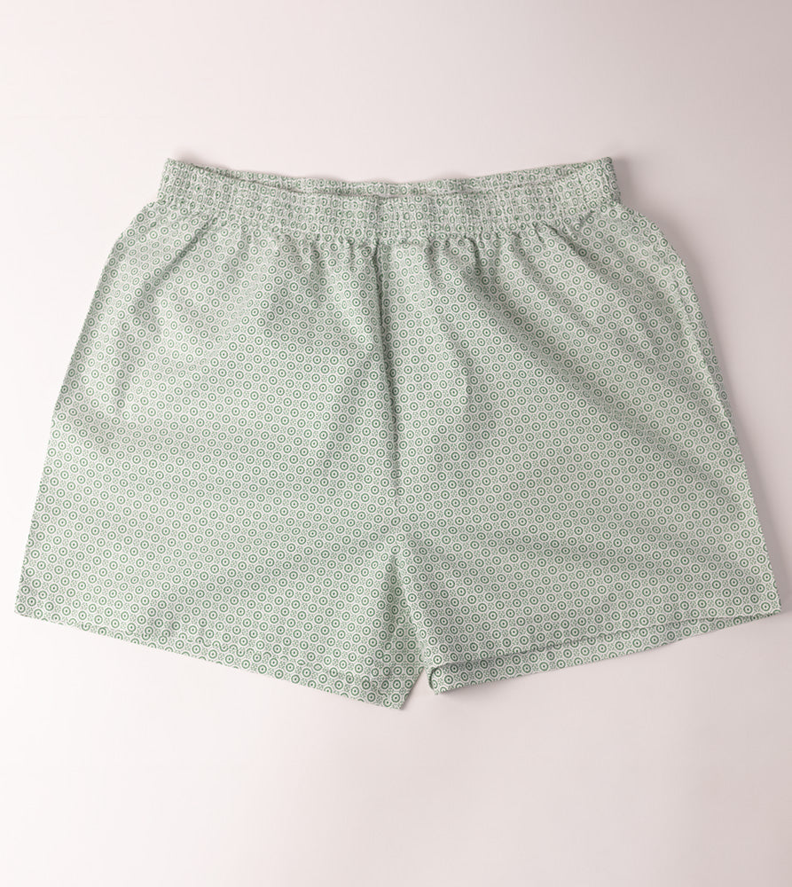 Sizeupp | Plus Size  Boxer For Men | 34" - 38" | 100% Cotton | Print | Green