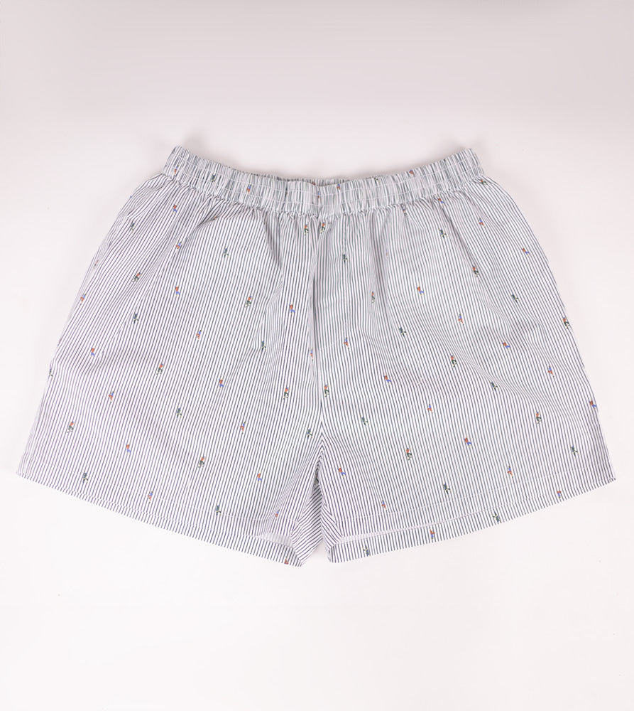 Sizeupp | Plus Size  Boxer For Men | 34" - 38" | 100% Cotton | Print | White