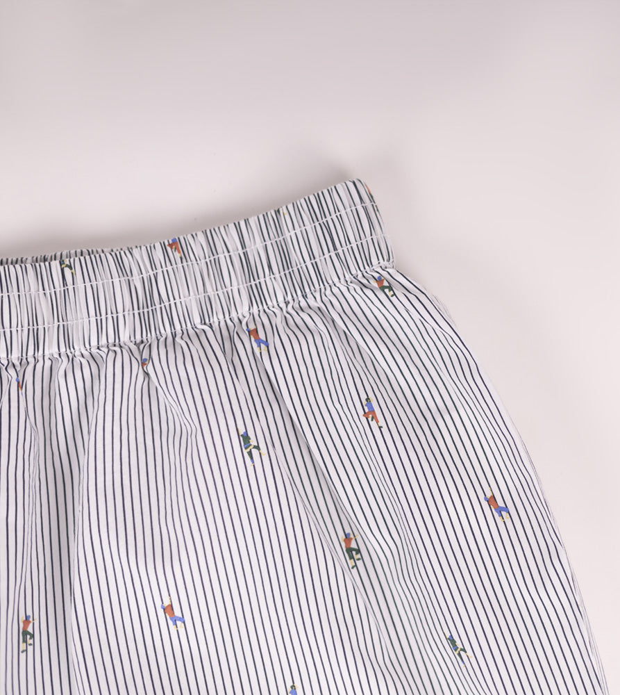 Sizeupp | Plus Size  Boxer For Men | 34" - 38" | 100% Cotton | Print | White