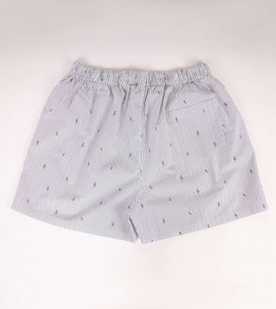 Sizeupp | Plus Size  Boxer For Men | 34" - 38" | 100% Cotton | Print | White