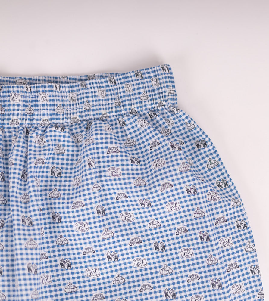 Sizeupp | Plus Size  Boxer For Men | 34" - 38" | 100% Cotton | Print | Blue