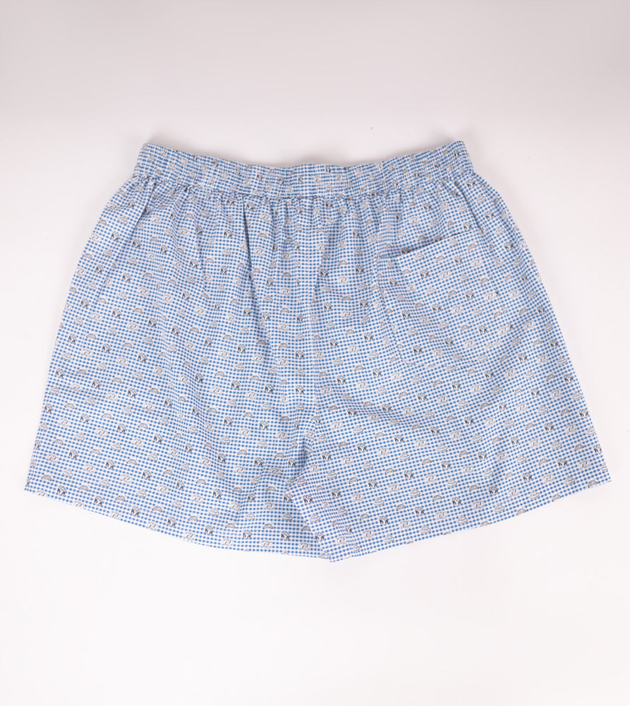 Sizeupp | Plus Size  Boxer For Men | 34" - 38" | 100% Cotton | Print | Blue