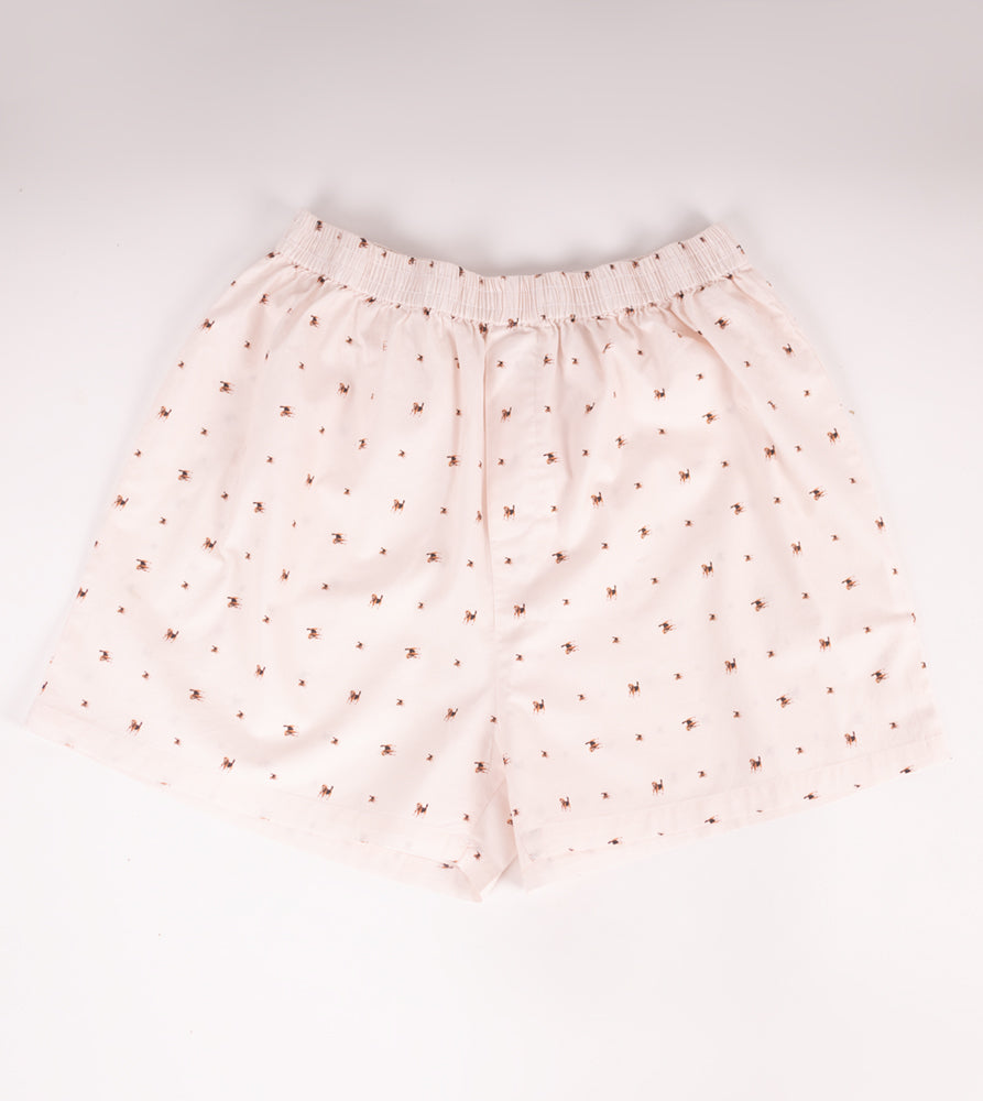 Sizeupp | Plus Size  Boxer For Men | 34" - 38" | 100% Cotton | Print | Cream