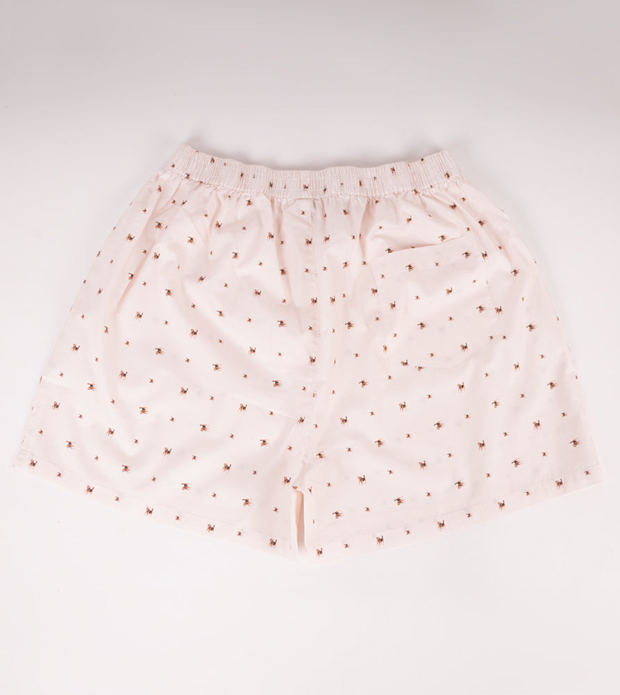 Sizeupp | Plus Size  Boxer For Men | 34" - 38" | 100% Cotton | Print | Cream