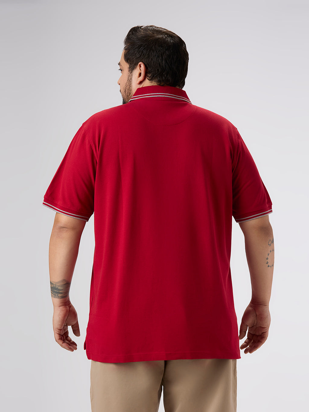 Plus Size Polo T-Shirt | 4XL-10XL | 100% Cotton | Red