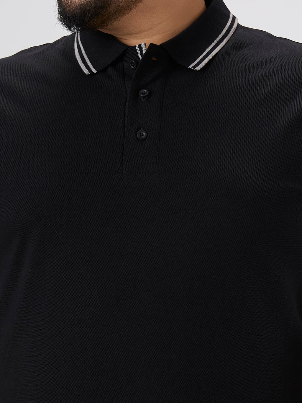 Plus Size Polo T-Shirt | 4XL-10XL | 100% Cotton | Black