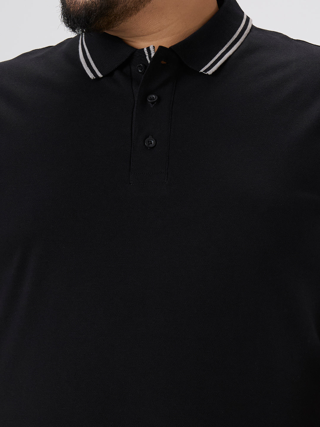 Plus Size Polo T-Shirt | 4XL-10XL | 100% Cotton | Black