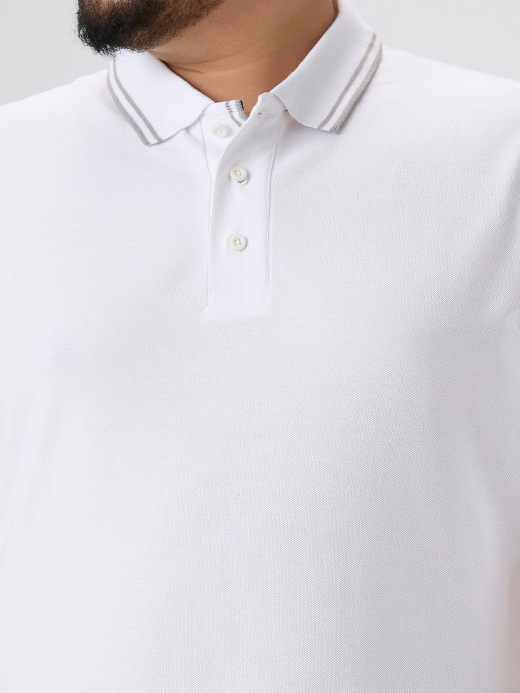 Plus Size Polo T-Shirt | 4XL-10XL | 100% Cotton | White