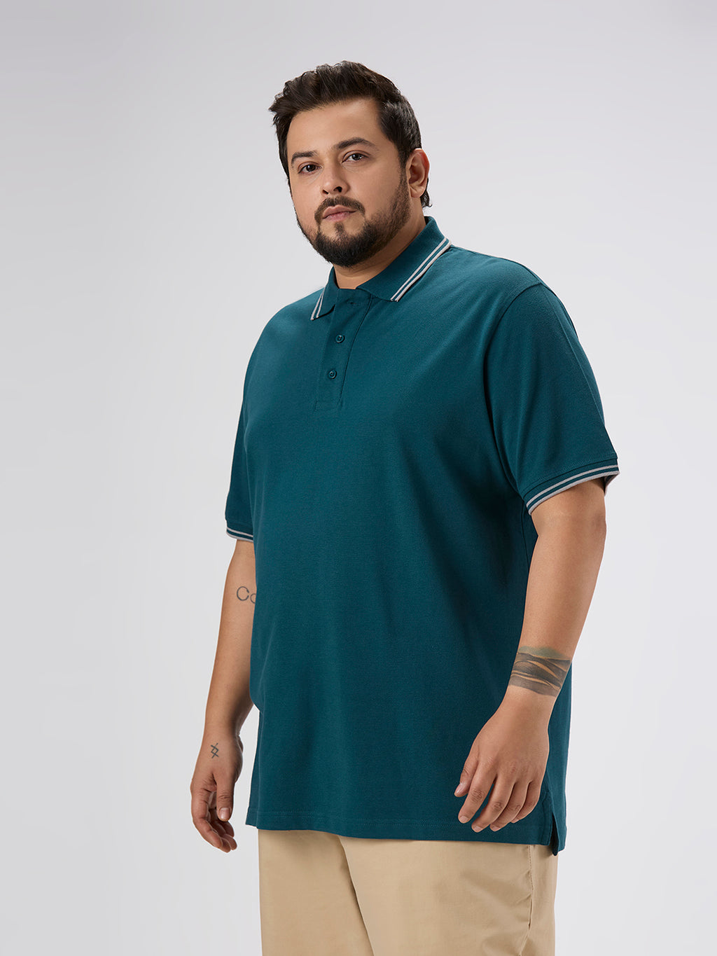 Plus Size Polo T-Shirt | 4XL-10XL | 100% Cotton | Dark Teal