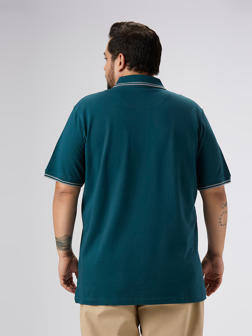 Plus Size Polo T-Shirt | 4XL-10XL | 100% Cotton | Dark Teal