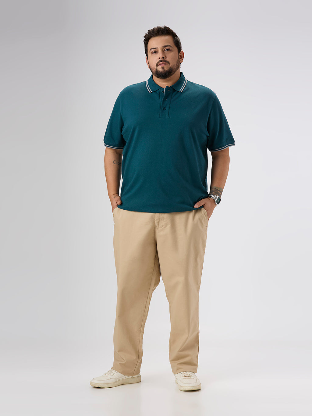 Plus Size Polo T-Shirt | 4XL-10XL | 100% Cotton | Dark Teal